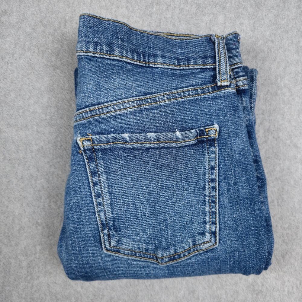 Old Navy 4 Sky Hi Straight Button Fly Ripped Jeans 27x27